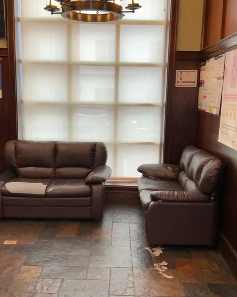 Lobby seating placed in a public building